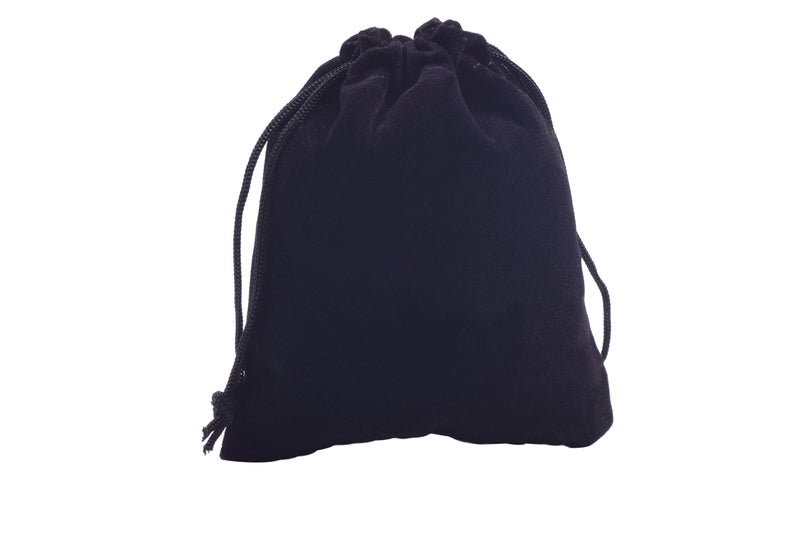 Sansam 50pcs Small Drawstring Velvet Jewelry Pouches, 4.0x4.8 Inch Black Drawstring Velvet Gift Bags,Treat Favor Bags for Wedding, Party, Shower - Image 2